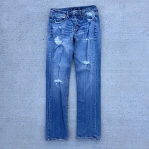 BKE Buckle‎ Jake Mens 32 x 32 Blue Jeans Denim Distressed Straight Faded Western